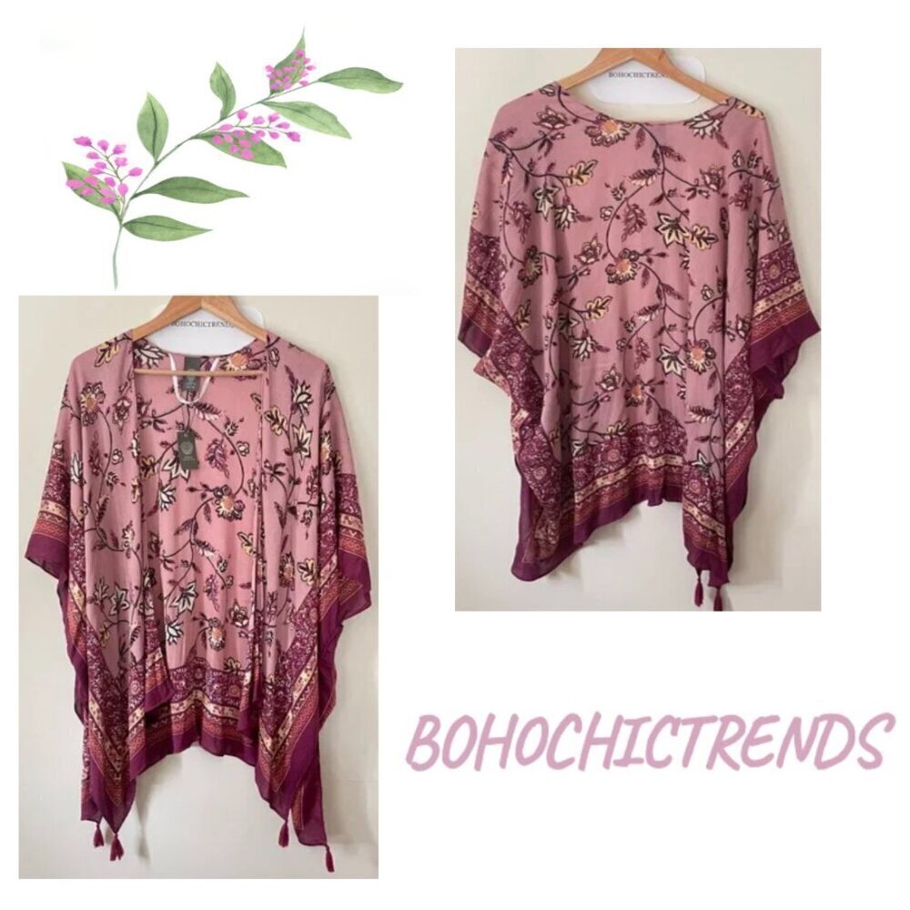 NWT Vince Camuto Kimono One Size Fits Most Boho Western